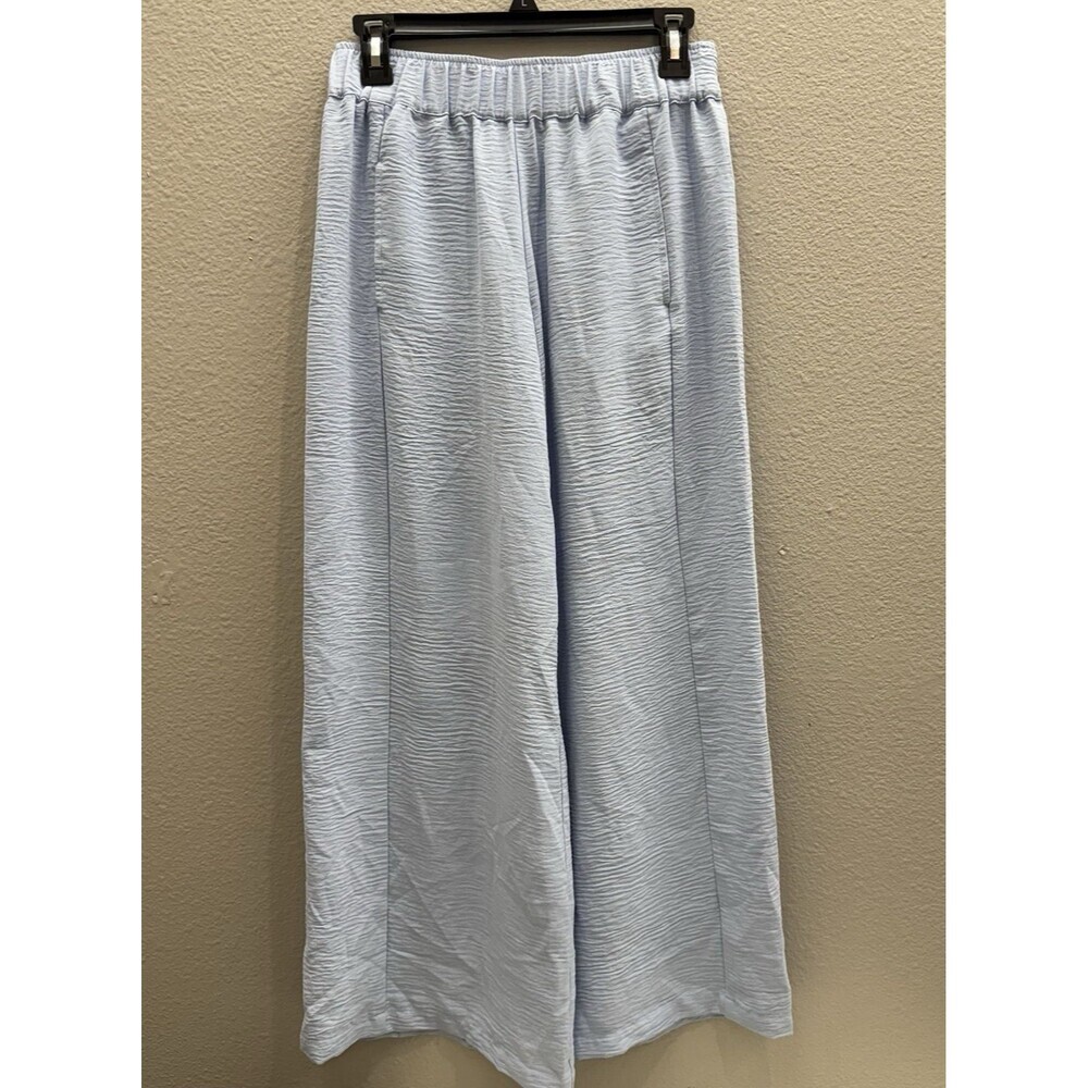 The Lady & the Sailor Wide Leg Pants Size 2 Blue Lightweight Comfy Beach Lounge